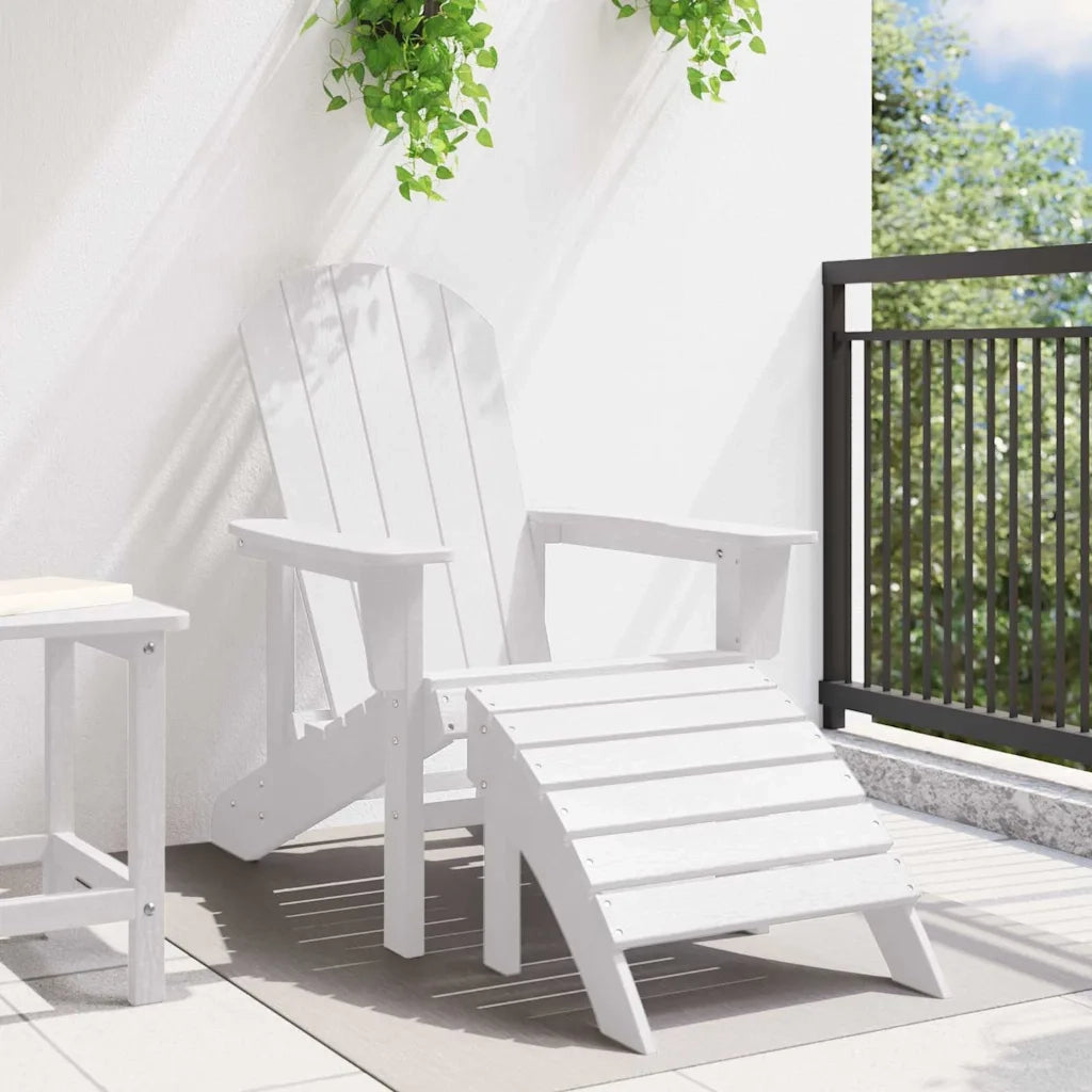 Sedia da Giardino | Sedia Adirondack Bianco 82 x 74 x 92 cm HDPE