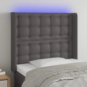 Testiera a LED-Testata con LED Grigio 103x16x118/128cm in Similpelle 250050