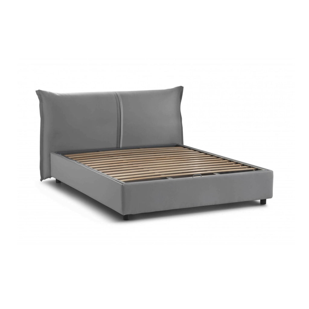 Letto Matrimoniale Abarat, Letto Matrimoniale Sfoderabile Made in Italy, Grigio