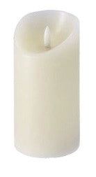 1 Pezzo Candela a Led Cilindrica con Timer Avorio 7,5 x 15 cm