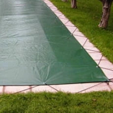 Copertura invernale occhielli+cavo -piscina rettangolare 6x3m -400 gmq