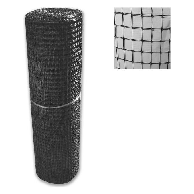 TENAX 60045409 Cintoflex M Rete in Plastica 1,50x100 m Maglia 18x25 mm Resistente UV colore Nero