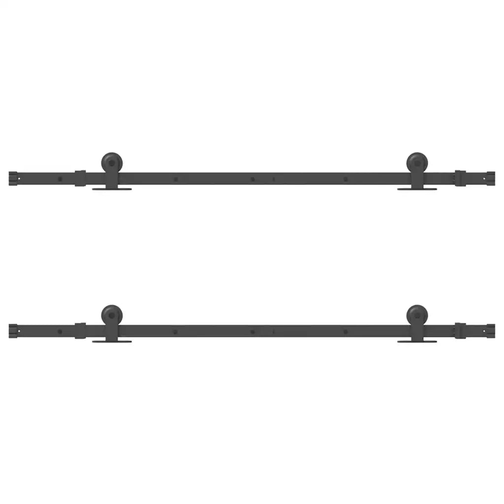Kit di Binari per Porte Scorrevoli 305 cm Acciaio Nero CFW8375246