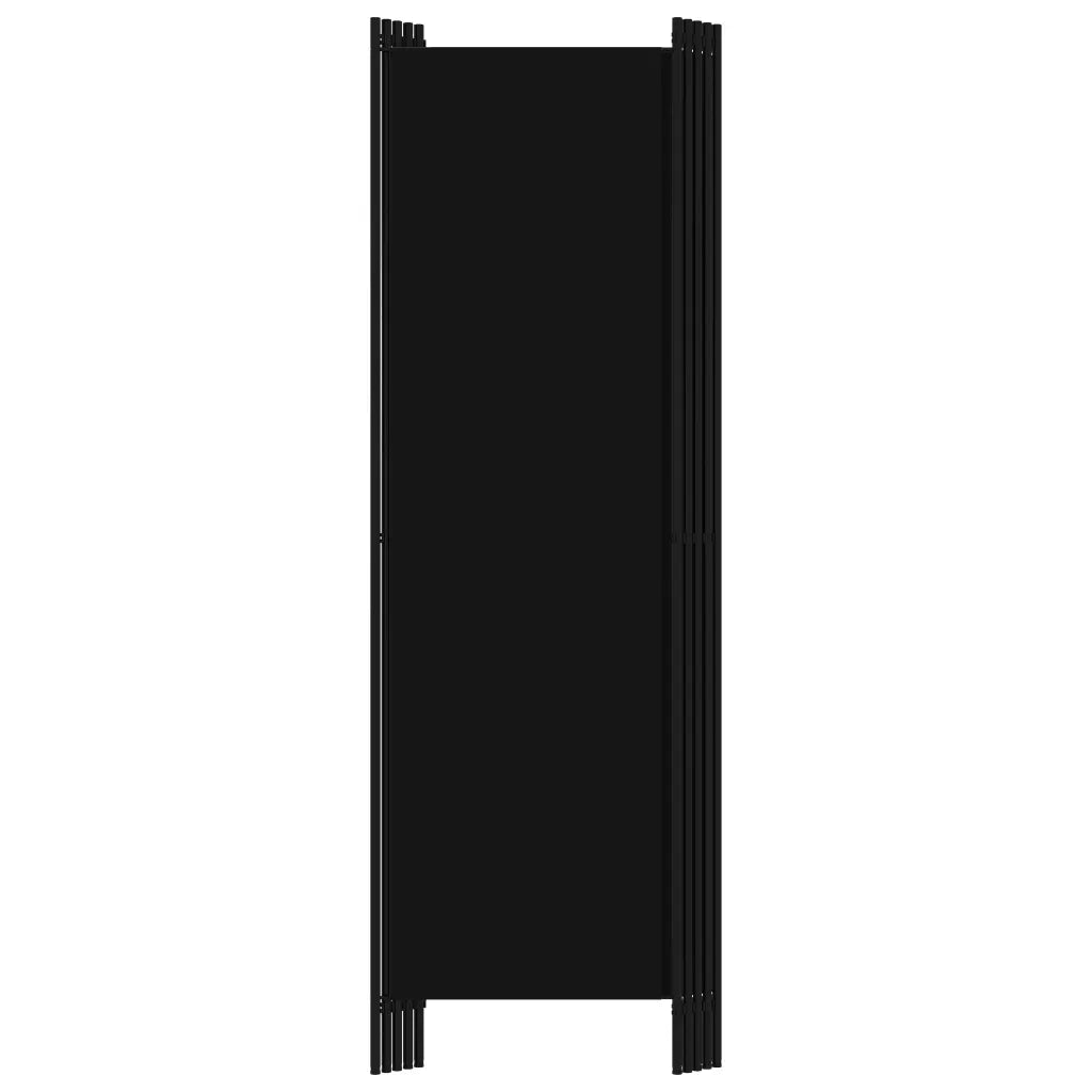 Paravento a 5 Pannelli Nero 250x180 cm 320726