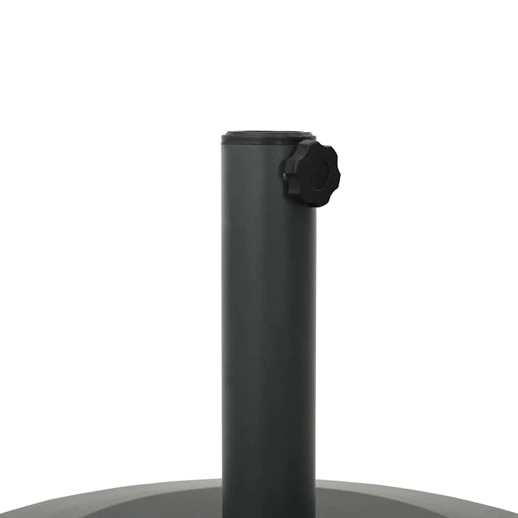 Base moderna rotonda per ombrellone da esterno 48 x 48 x 32 cm stile elegante acciaio grigio scuro 02_0058942