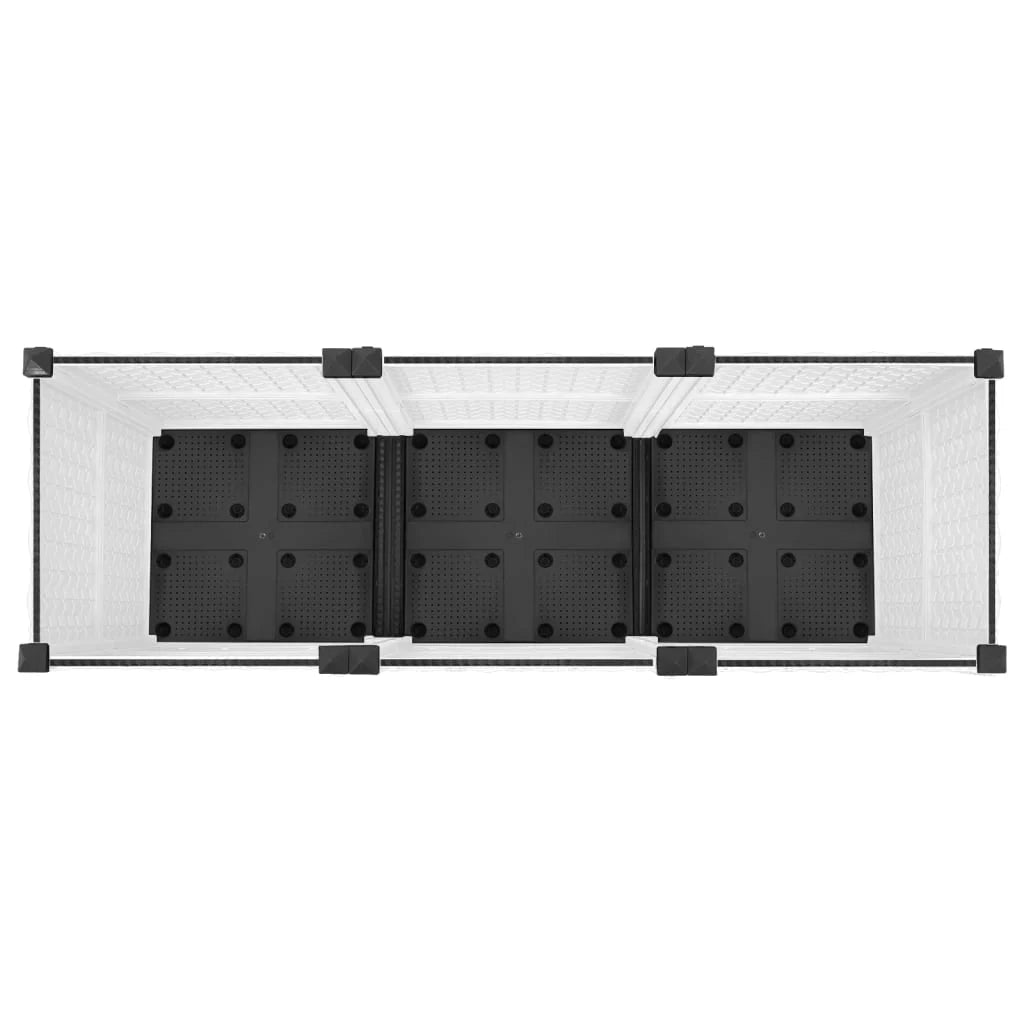 Fioriera rialzata per piante fiori terrazza giardino 120 x 40 x 38 cm polipropilene grigio 02_0039201