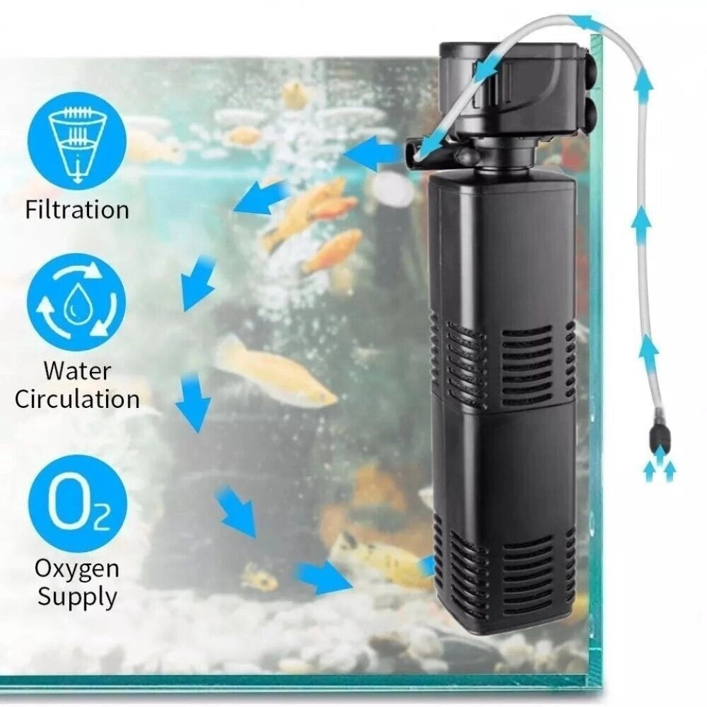 Trade Shop - Pompa Sommergibile Per Acquario Riciclo Acqua Dolce Salata 1400l/h 20w Ql-2000f -