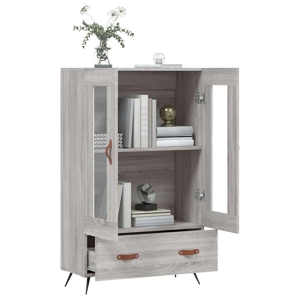 Credenza Grigio Sonoma 69,5x31x115 cm in Legno Multistrato 828274