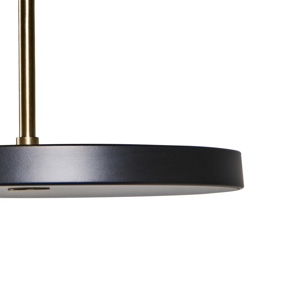 Lampadario a LED in acciaio nero stile moderno, per ufficio e sala da pranzo