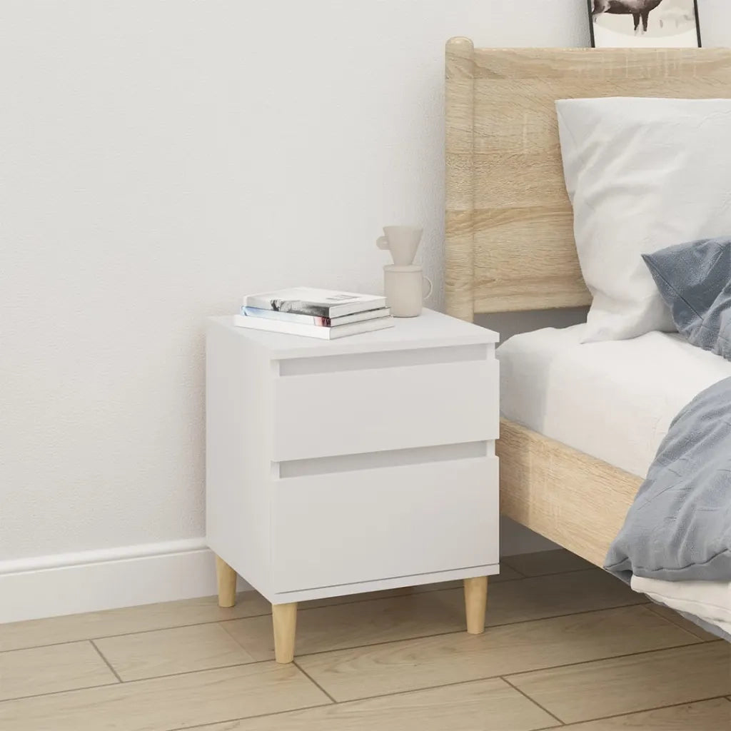 Comodini 2 pz in Bianco 40x35x50 cm cod mxl 45013