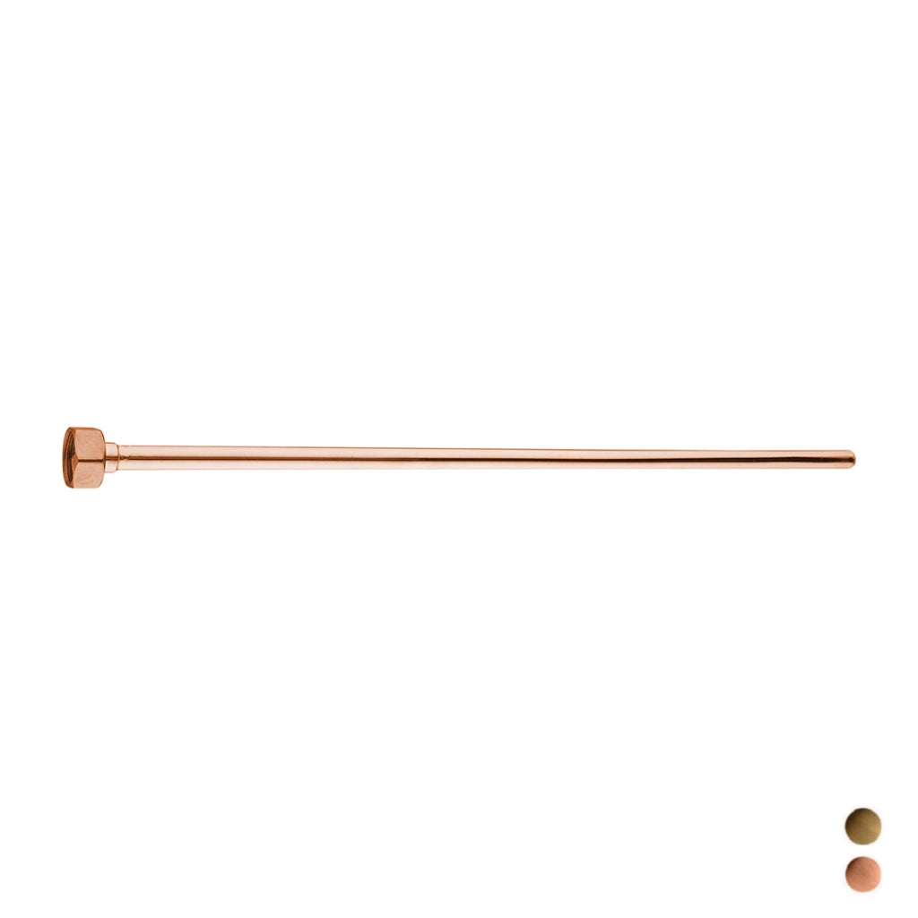 TUBO D. 10 CON CARTELLA E CALOTTA G 1/2- Bronzato- PB- pezzi 1