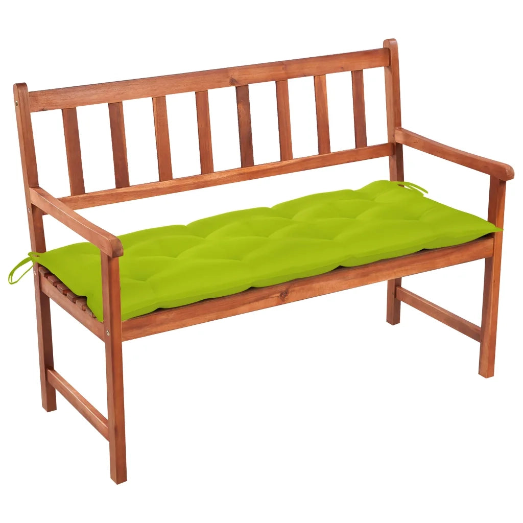 Panca da Giardino con Cuscino 120 cm in Massello di Acacia