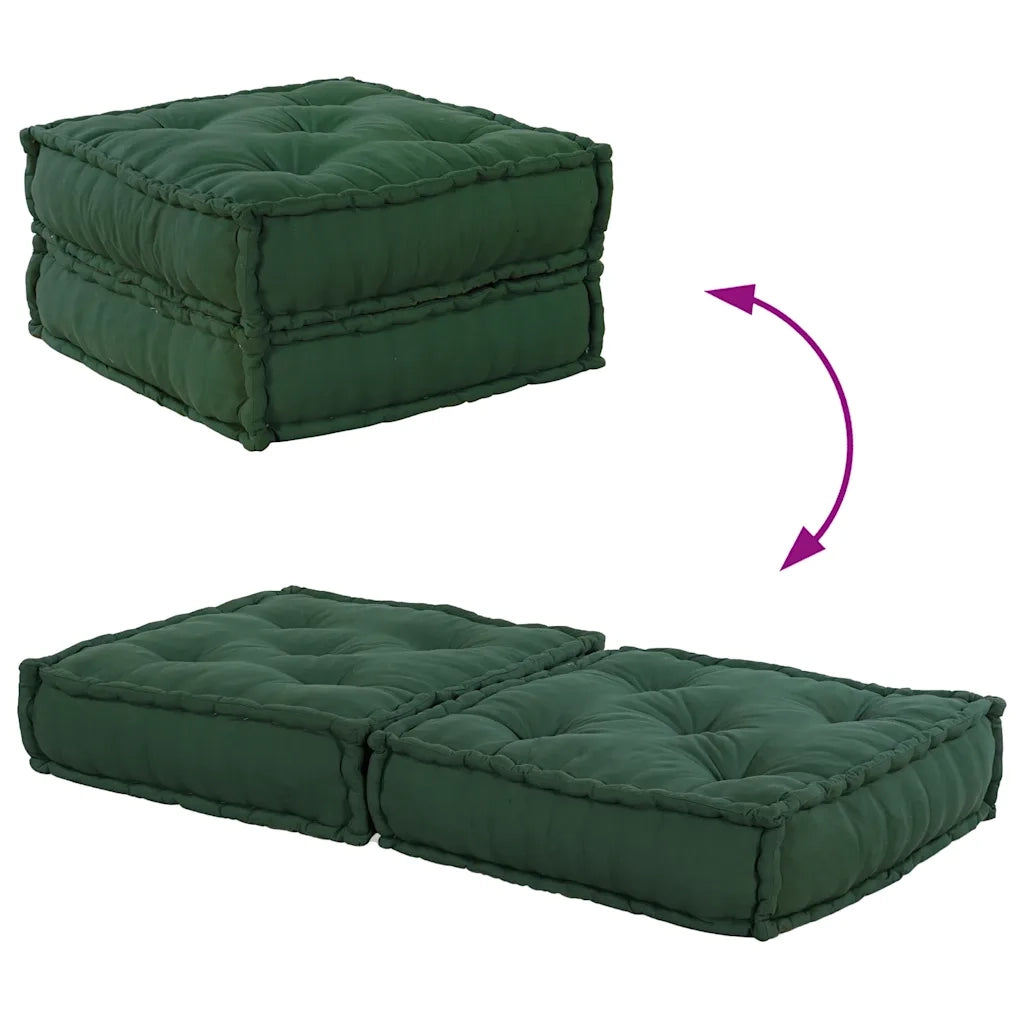 Pouf Modulare Verde 70x70x36 in Tessuto