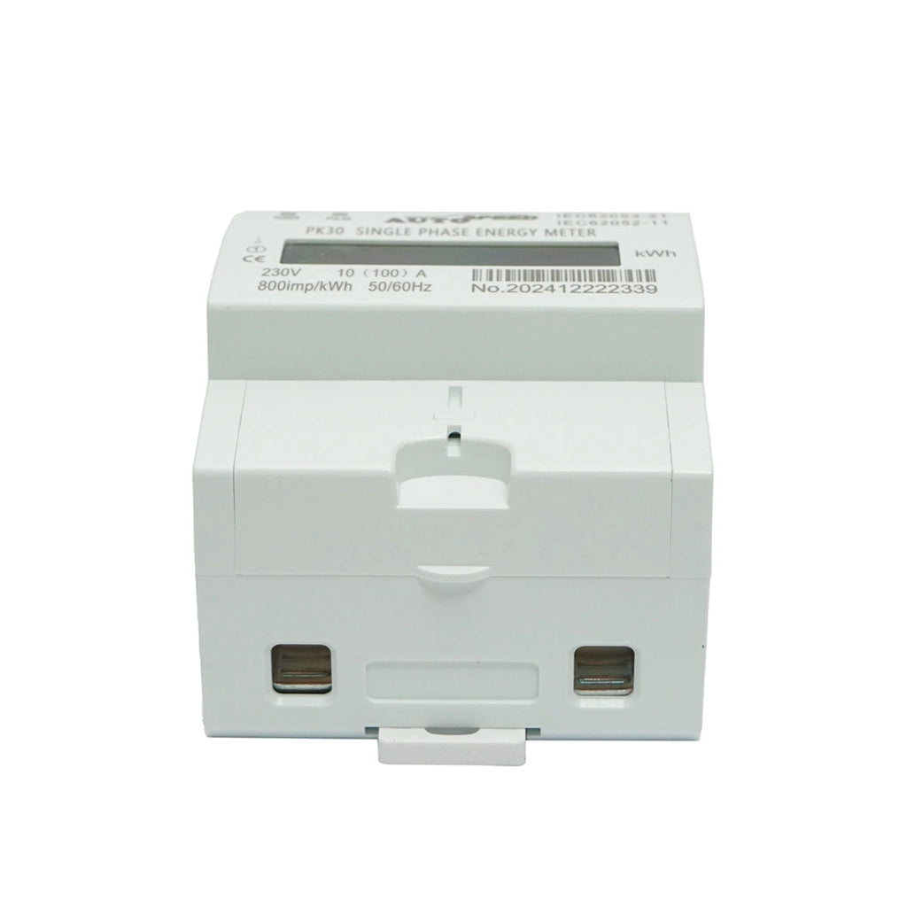 Contatore, contatore digitale intelligente monofase 230 VAC, 100 A, guida DIN 4 moduli MF0028-02806