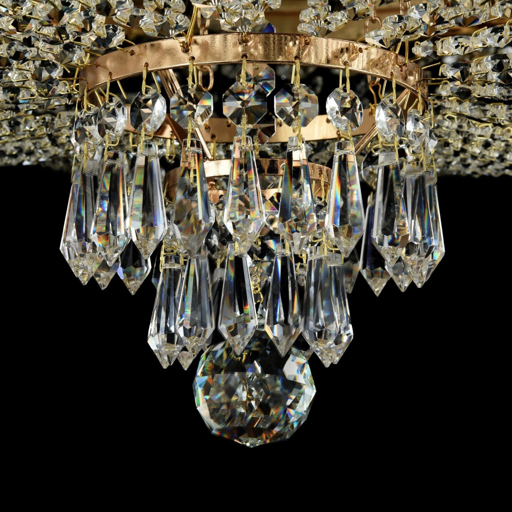 Maytoni Plafoniera contemporanea Palace 5 luci E27 oro antico metallo cristallo