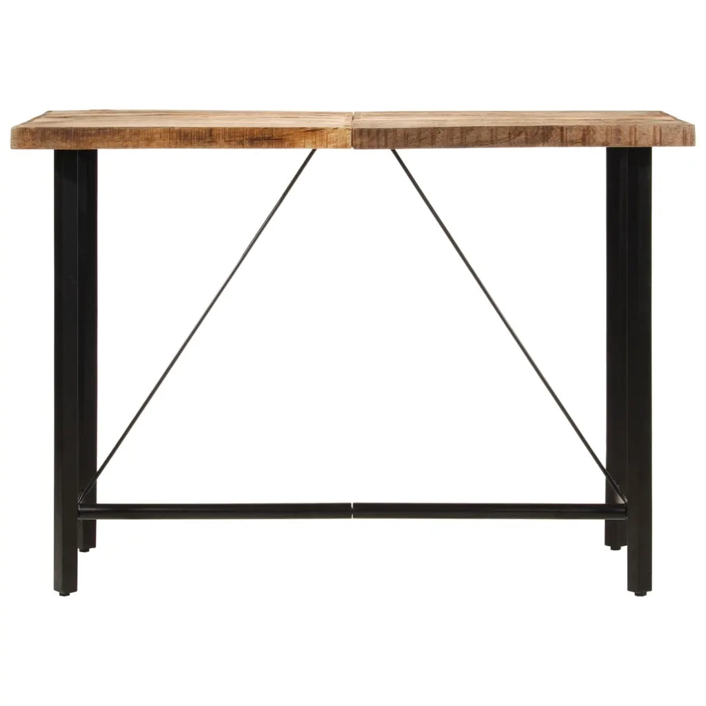 Tavolino da Bar 150x70x107 cm Legno Massello di Mango e Ferro