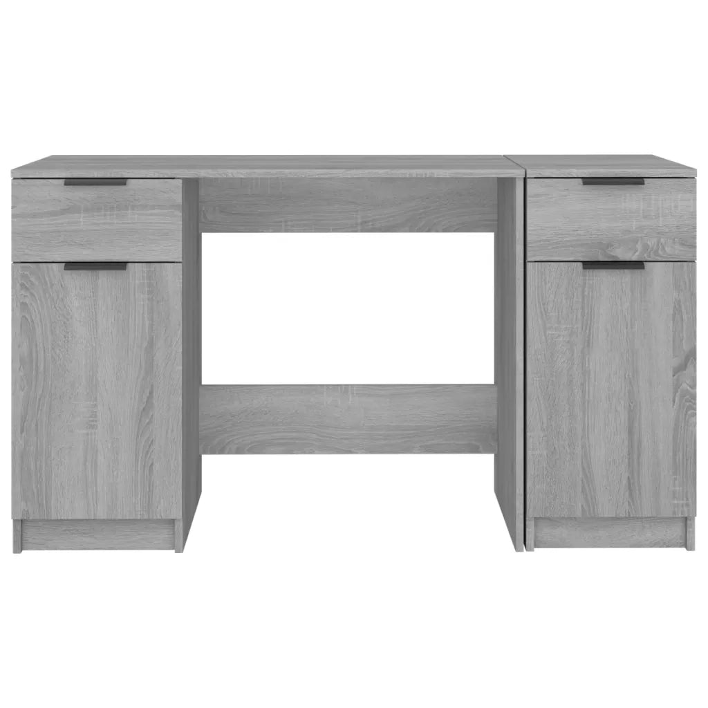 Scrivania con Mobile Laterale Grigio Sonoma Legno Multistrato cod mxl 67479