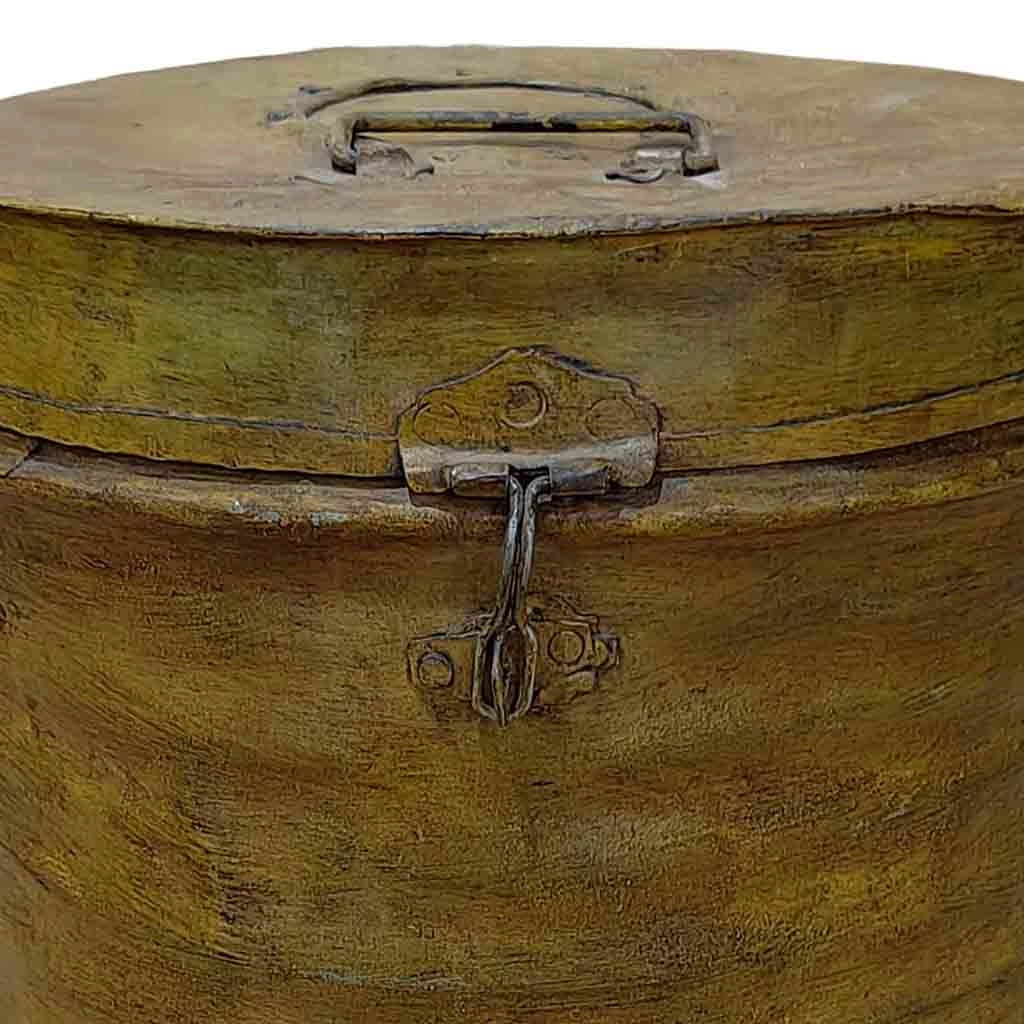Baule in metallo artigianale 29x29x41h cm