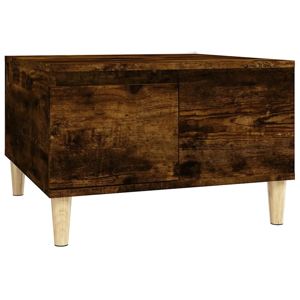 Tavolino da Salotto Rovere Fumo 55x55x36,5 cm Legno Multistrato 821081