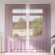 Tende in Voile con Tasche per Aste 2 pz Viola 4102203