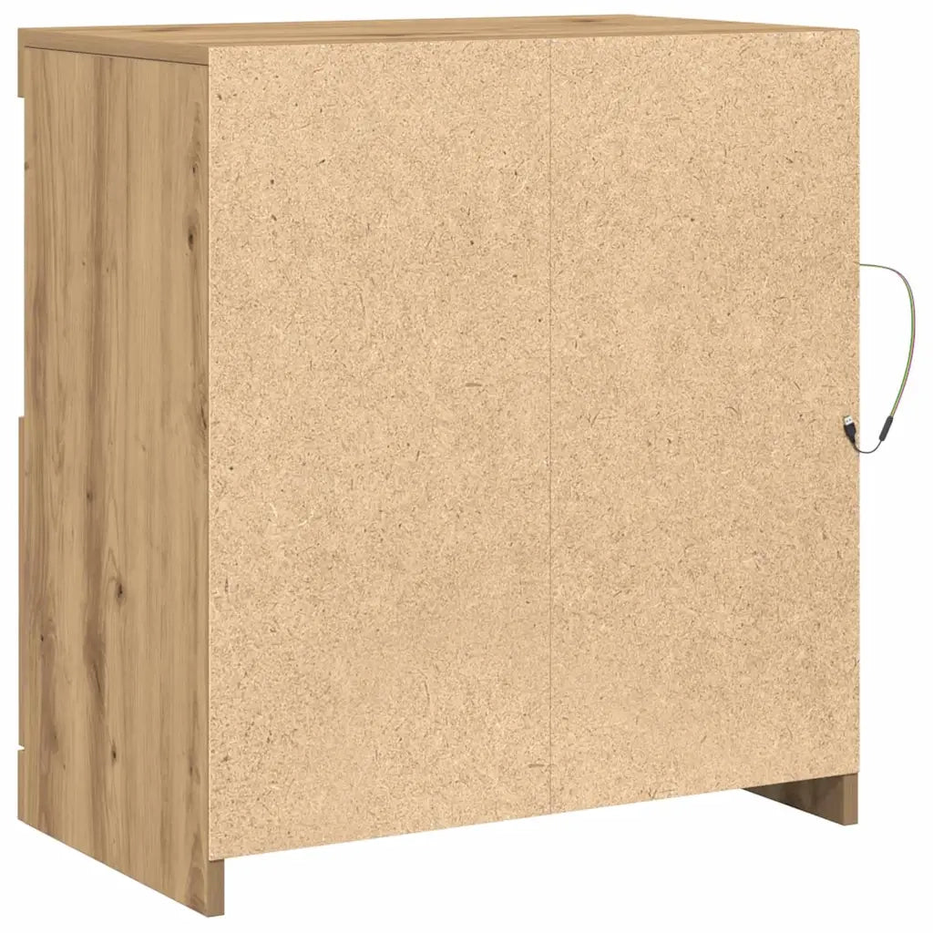 Madia LED Marrone 60,5 x 37 x 67 cm Legno multistrato 863013