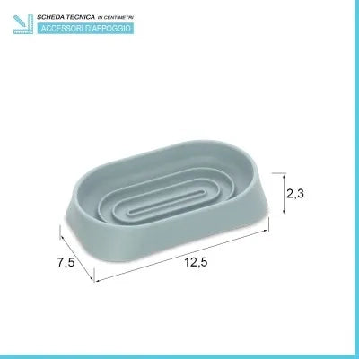 Porta sapone da appoggio acquamarina in abs Tender