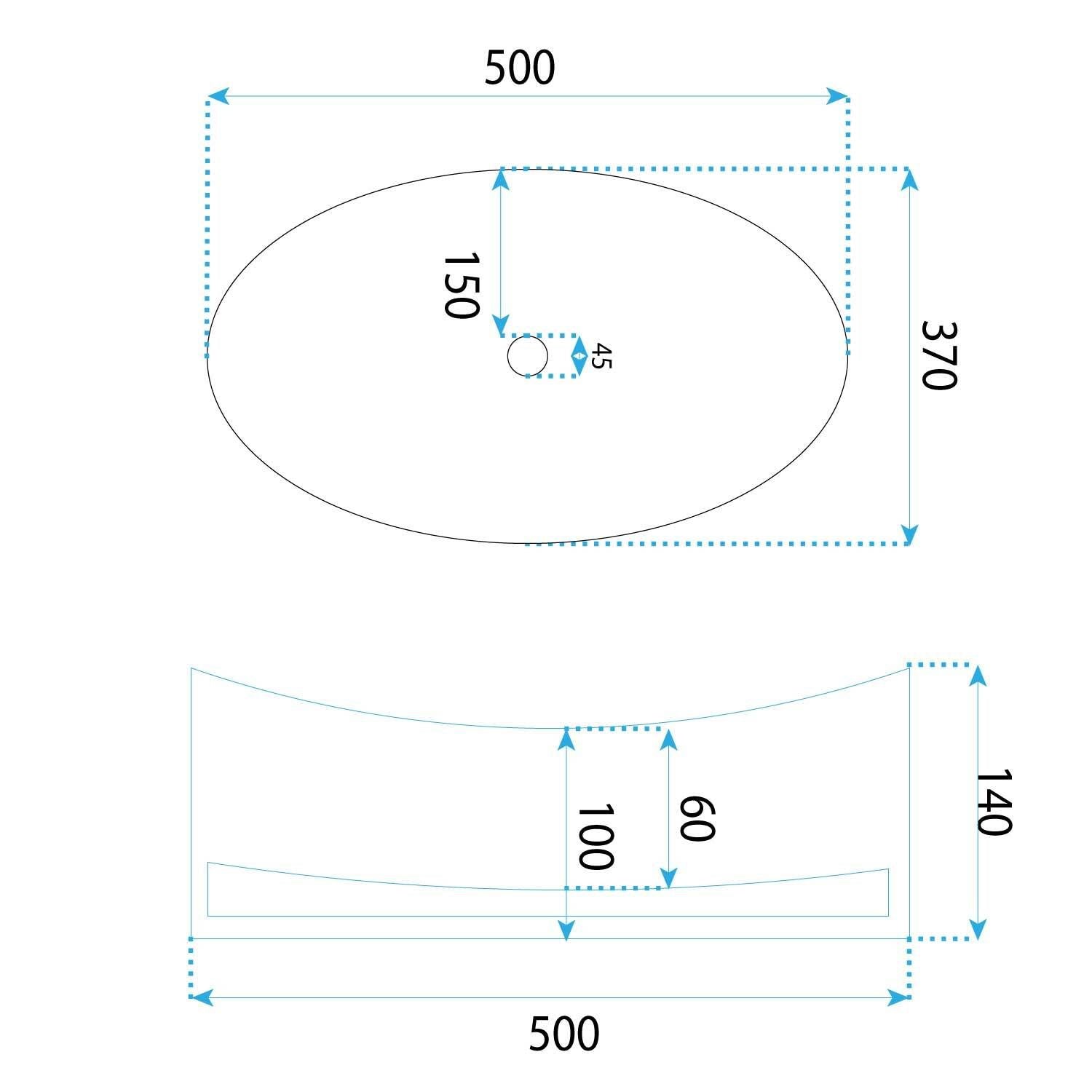 Lavabo Da Appoggio Rea Harper Transparent