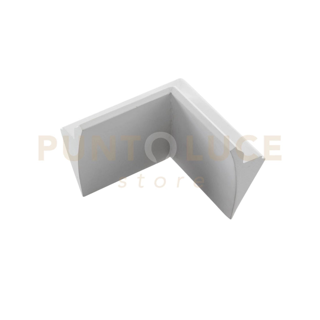 CONNESSIONE ANGOLARE VELA BIANCA 10,2X8CM IN GESSO PER PROFILO SINGOLA EMISSIONE