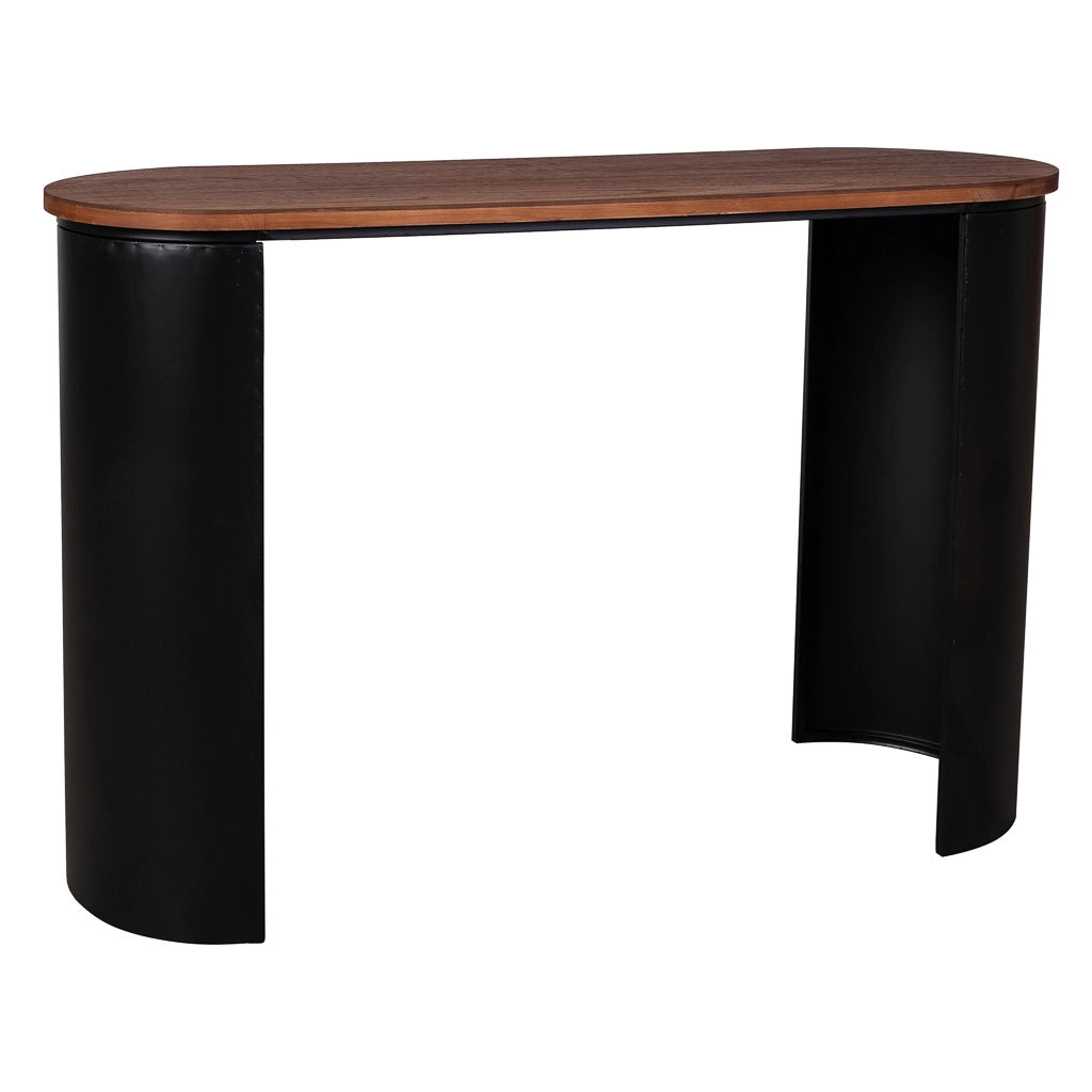 Mobile da ingresso in legno nero 120x40x79.5h cm