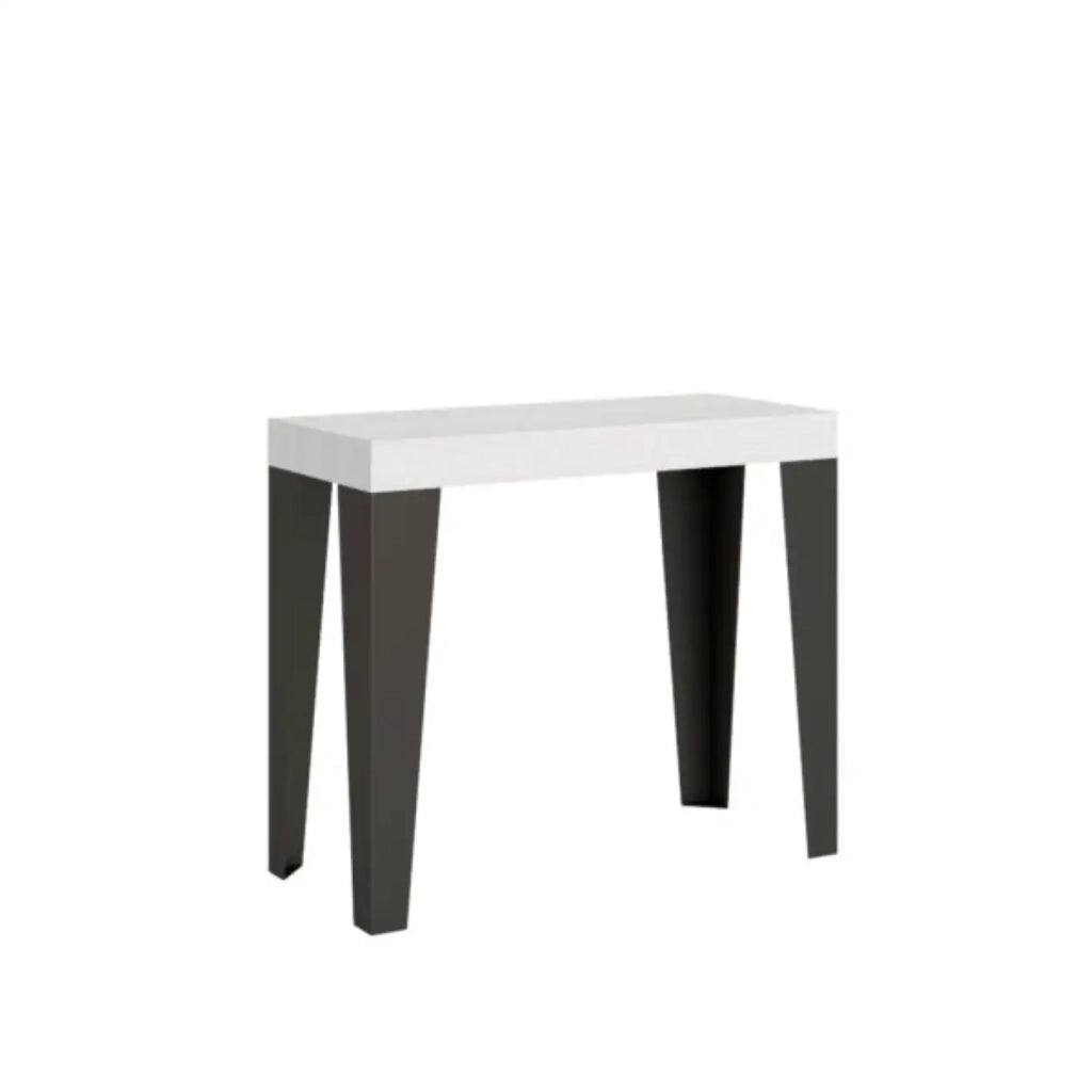 Consolle allungabile 90x40/300 cm Flame bianco frassino gambe antracite