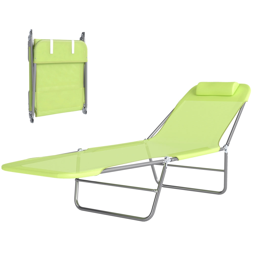 Sdraio pieghevole regolabile con cuscino ¨C zephmum ¨C Verde 120kg