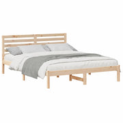 Letto matrimoniale | Letto per adulti | Struttura del letto Marrone 150 x 200 cm Pino massello