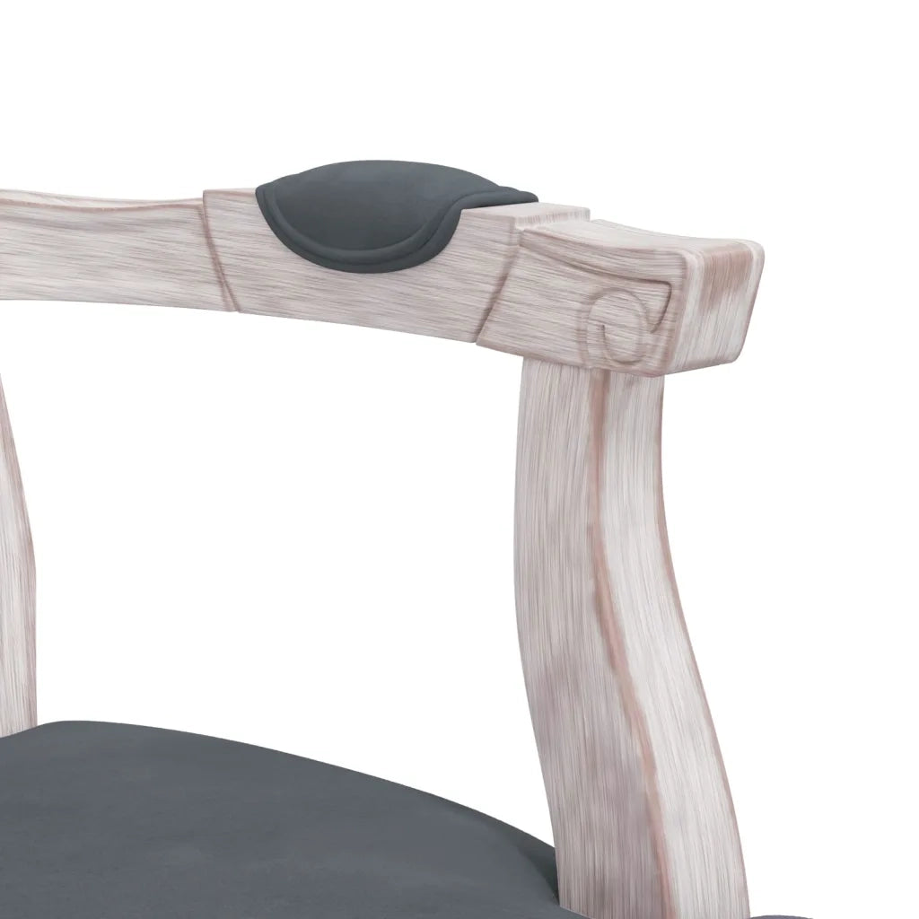 Sedie da Pranzo 2 pz Grigio Scuro 62x59,5x100,5 cm Velluto 344468