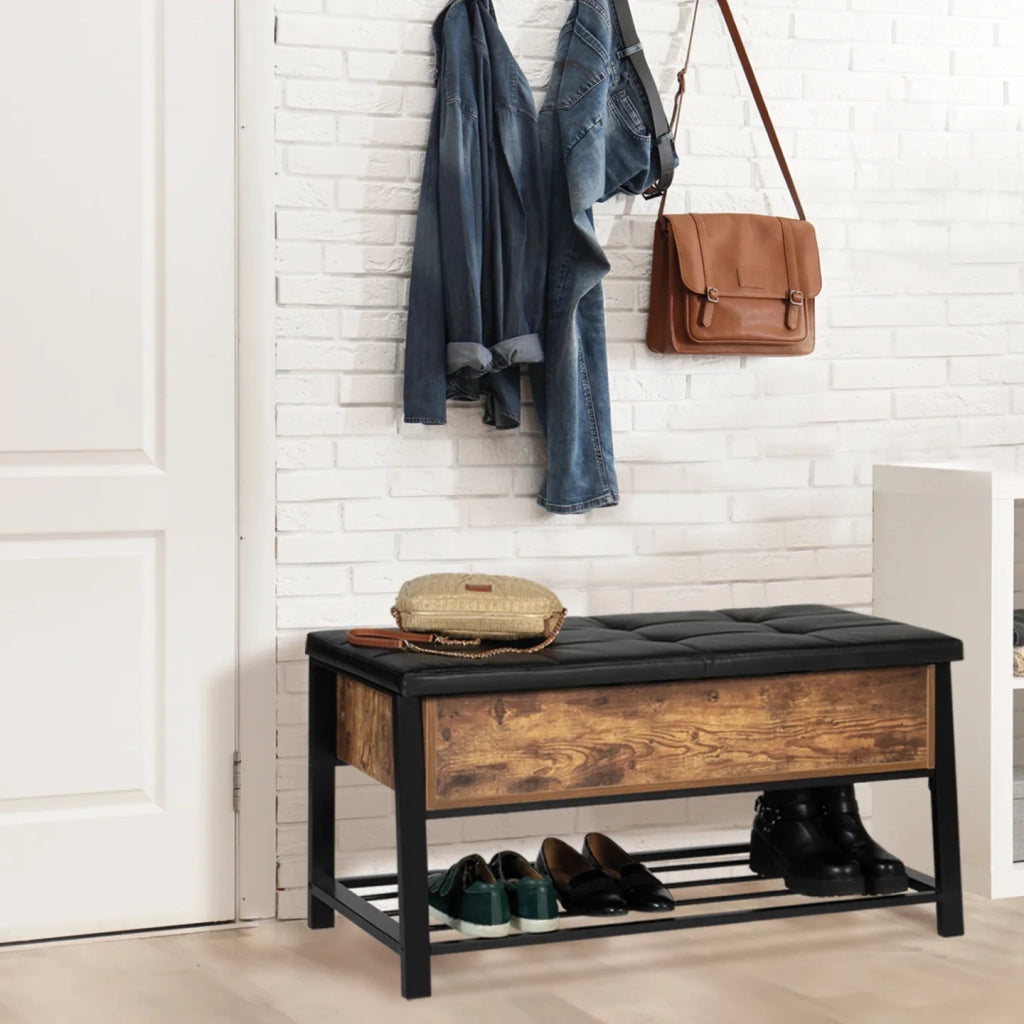 IDMarket - Panca contenitore ingresso di design industriale NINO