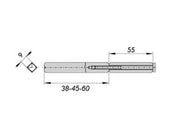 QUADRO MANIGLIA SDOPPIATO 07083- - mm.38x55 (107083510) - 1 pezzi CISA