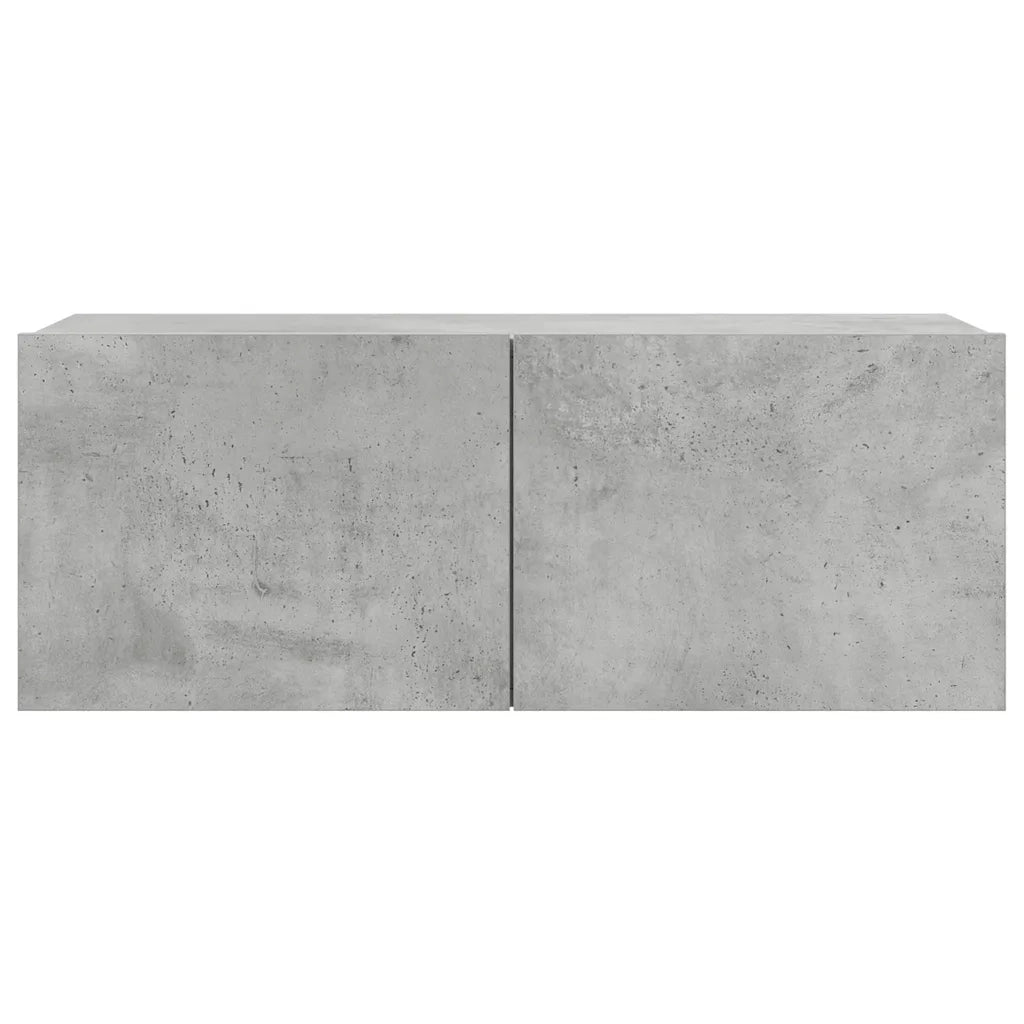 Set di Mobili Porta TV 4 pz Grigio Cemento in Legno Multistrato 3114649