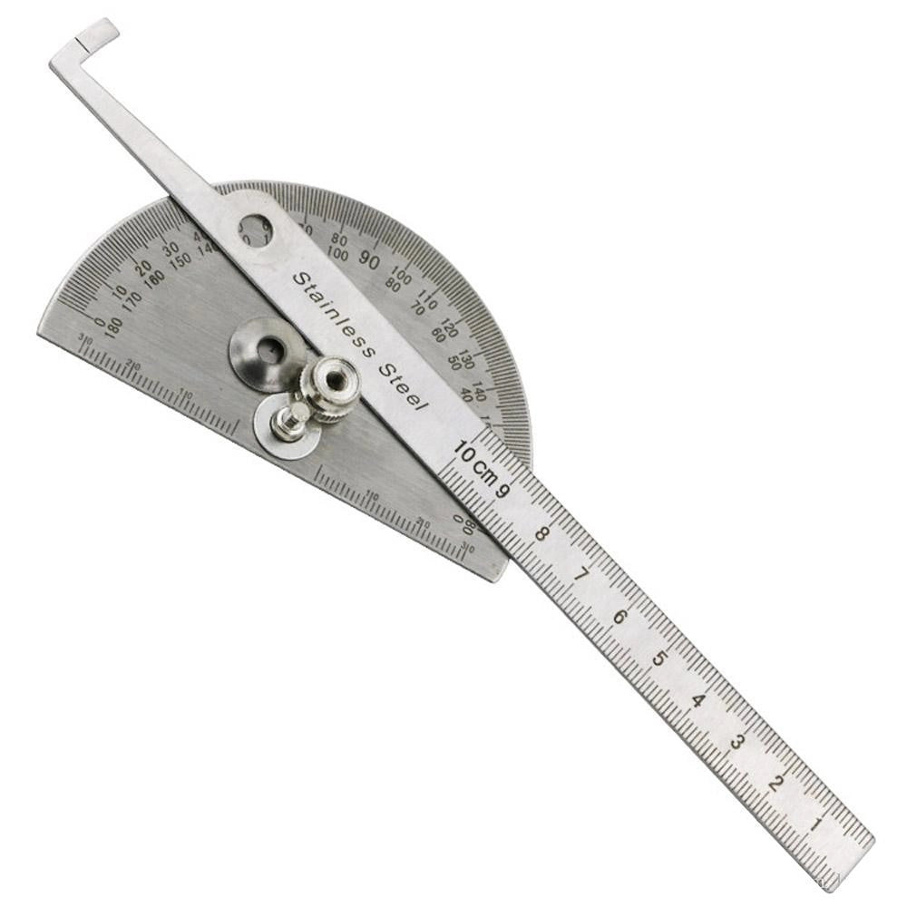 Trade Shop - Goniometro Rotativo Per Misurazione Degli Angoli Scala Graduata 10cm Rotante -