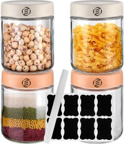 Set di Overnight Oats in Jar di Mason - Muesli - Bicchieri di Cottura per Oat - Kit Completo per la Colazione