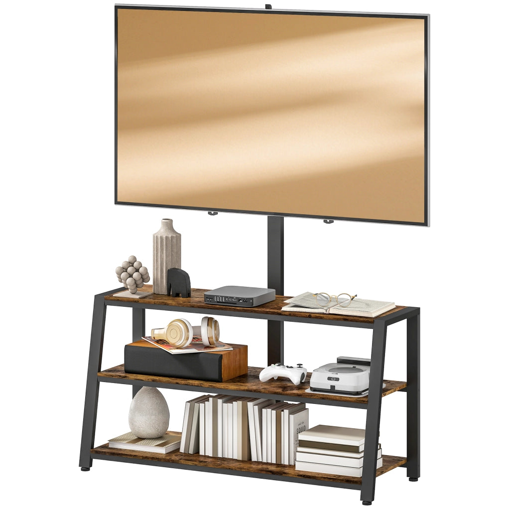 Mobile TV con supporto per televisori 32-70 pollici ¨C zephmum ¨C marrone 108x41x135 cm