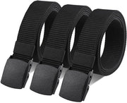 Cinture di sicurezza per uomo - 3 pezzi - Cinture adattabili - Fili in nylon duraturo - Piastrine in plastica - Cinture antiscivolo - Cinture in tessuto