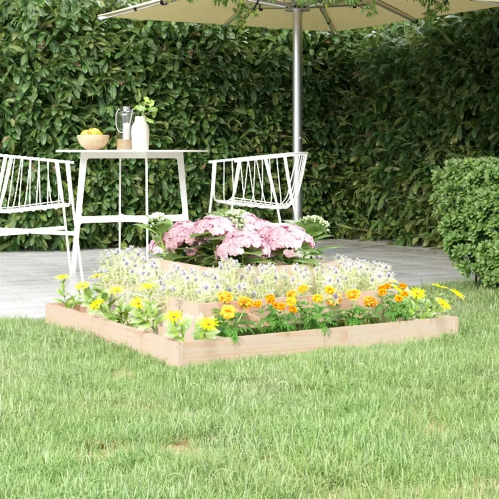Fioriera | Cassetta per fiori | Vaso 110x110x27 cm in Legno Massello di Pino