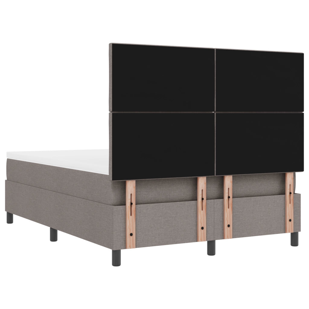 Letto Box Spring con Materasso & LED Talpa 160x200 cm Tessuto