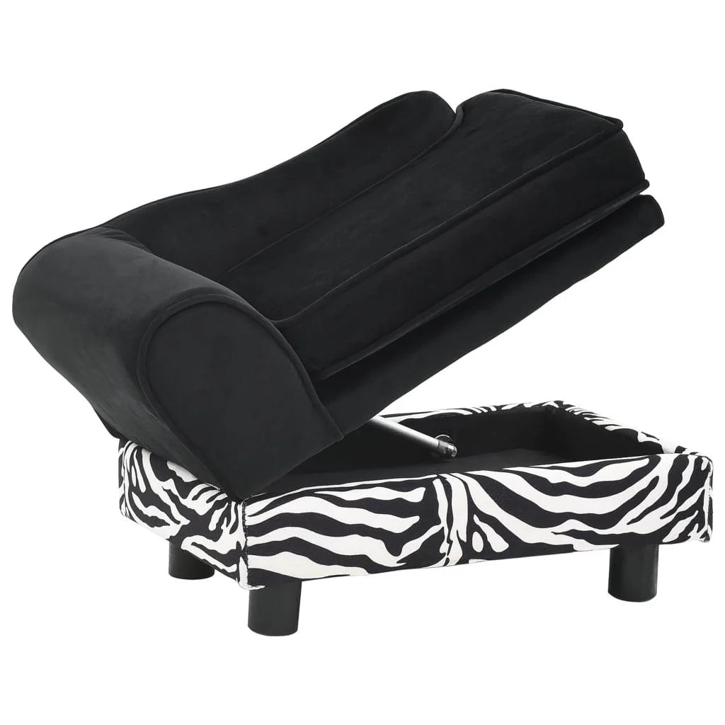 Divano per cani in peluche da 57 cm con contenitore nero 02_0000194