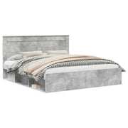 Letto matrimoniale | Letto per adulti | Struttura del letto Calcestruzzo 180 x 200 cm Pino massello