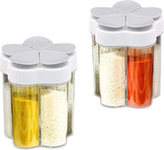 Strumenti per strozzare erbe per viaggi in campeggio - contenitori trasparenti per sale e pepe - uso domestico e barbecue - 2 pezzi