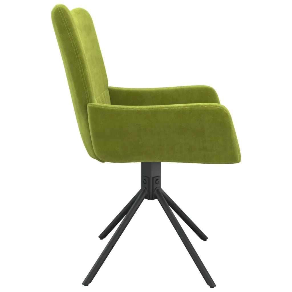 Sedie da Pranzo Girevoli 2 pz Verde Chiaro in Velluto cod mxl 29660