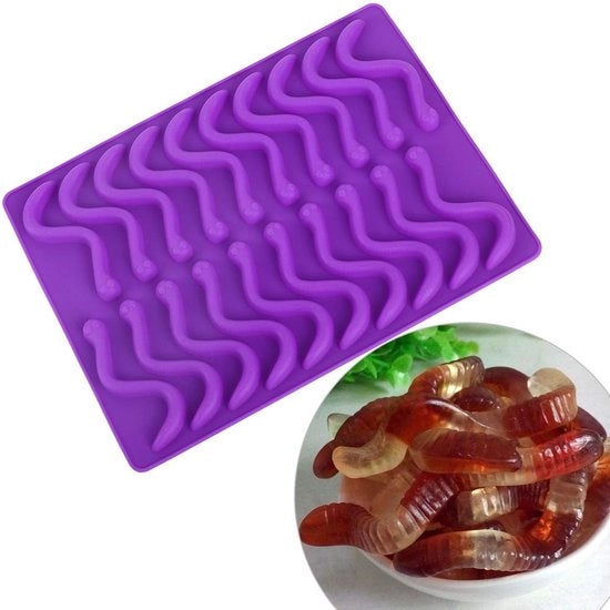 Forme di silicone per dolci - Gomme per caramelle - Forme a forma di lingua - Ideali per cioccolato - Attrezzatura per la pasticceria - Contorni arrotondati - Muffiniera