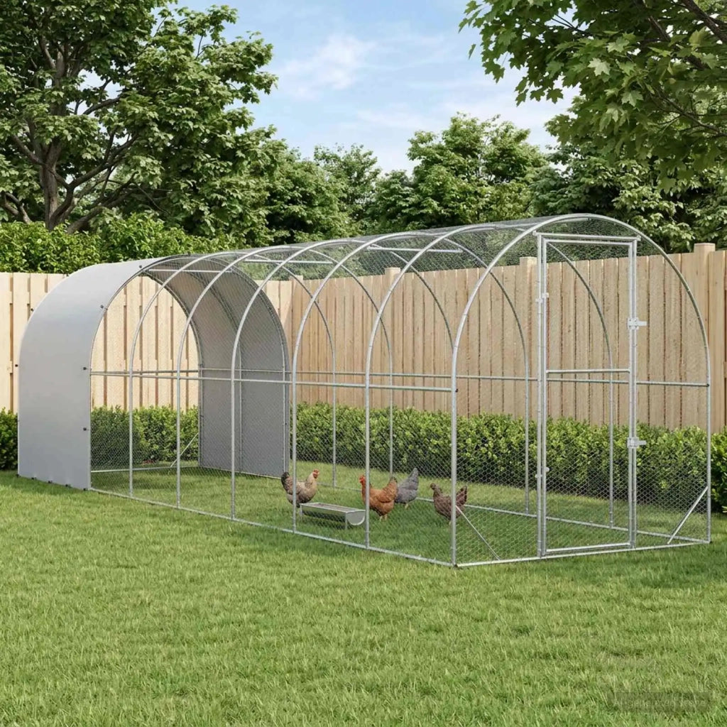 Pollaio Argento 800 x 200 x 200 cm Acciaio zincato 3434683