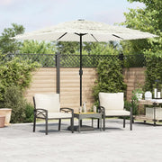 Ombrellone Giardino-Ombrello da Balcone con Palo in Acciaio Bianco 248x248x248 cm