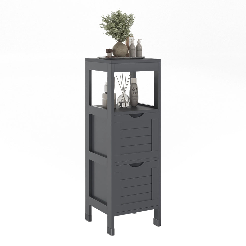 Vicco mobiletto bagno Grigio 30 x 89 cm con 2 cassetti